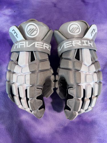 Gray Maverik MX Lacrosse Gloves (Used)
