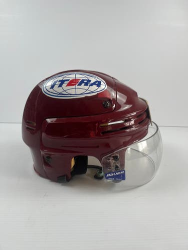 Used Small Bauer 4500 Pro Stock Helmet - Maroon