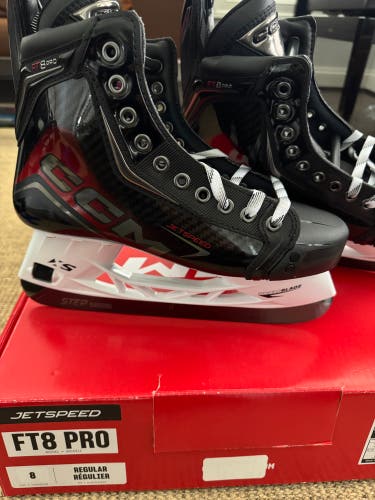 2025 CCM JetSpeed FT8 Pro Hockey Skates Regular Width 8 (New)