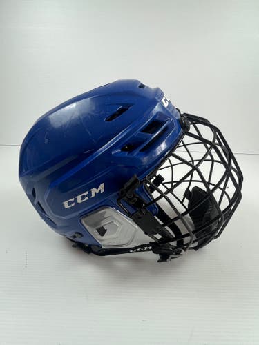 Used Medium CCM Tacks 710 Helmet Combo - Royal