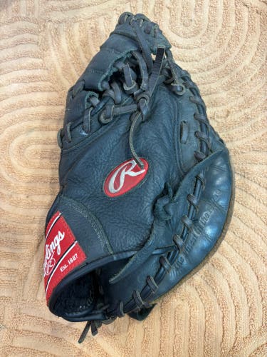Black Rawlings Premium Series RH Catcher's Baseball Glove 32.5" (Used)