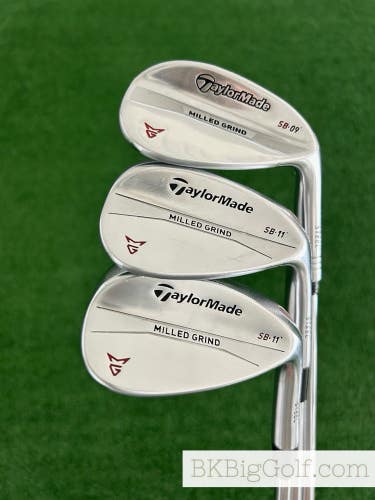 Taylormade MG Milled Grind Chrome 3 Wedge Set (48, 54, & 58 Degrees)