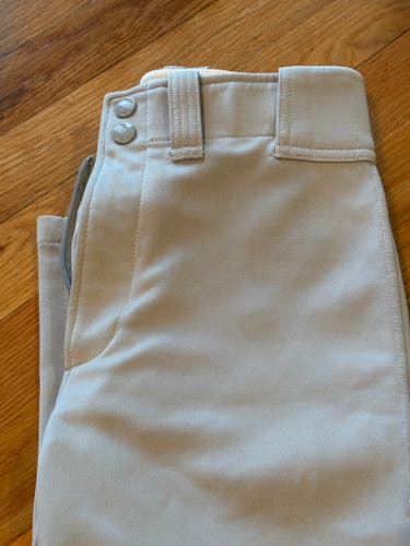 Gray XL Youth Mizuno Baseball Pants