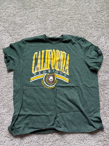 PLL Redwoods Lacrosse Green XXL Men's Champion Shirt (Used)