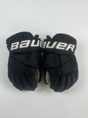 Used 13” Bauer Vapor Pro Team Pro Stock Hockey Gloves - Black/White