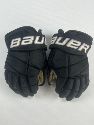 Used 13" Bauer Vapor Pro Team Pro Stock Hockey Gloves - Black/White