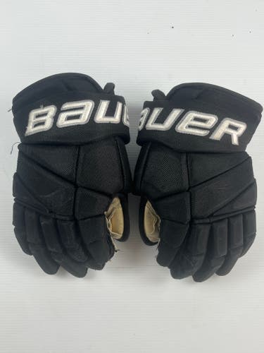 Used 13" Bauer Vapor Pro Team Pro Stock Hockey Gloves - Black/White
