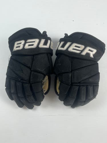 Used 13" Bauer Vapor Pro Team Pro Stock Hockey Gloves - Black/White