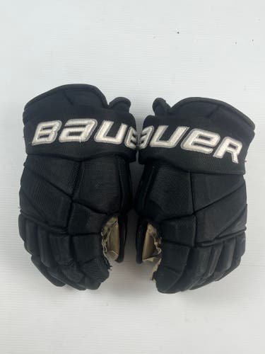 Used 14" Bauer Vapor Pro Team Pro Stock Hockey Gloves - Black/White