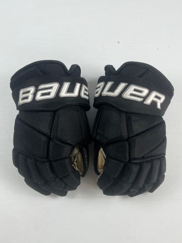 Used 14" Bauer Vapor Pro Team Pro Stock Hockey Gloves - Black/White