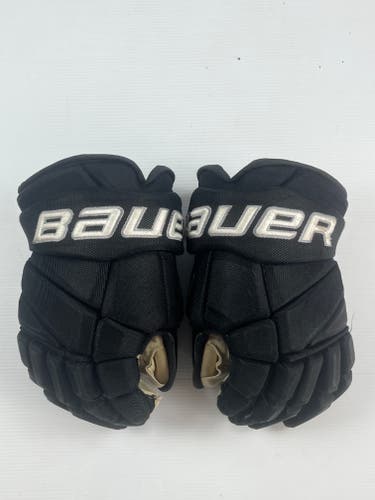 Used 14" Bauer Vapor Pro Team Pro Stock Hockey Gloves - Black/White