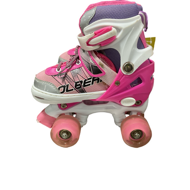 Used COOLBEAR ADJUSTABLE SMALL Junior Roller Quad Skates Pink Adjustable 11834-S000049548
