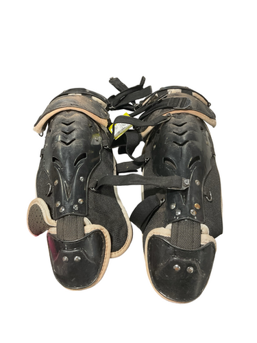 Used Rawlings BLACK SHINGUARDS Catchers Leg Guards Black Adult 11834-S000049602