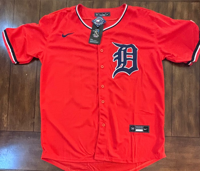 Detroit Tigers Tarik Skubal Adult Large (Orange) Alternate Jersey NWT