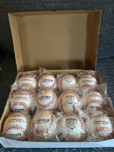 QAB Baseball High School League Baseballs 12 Pack (1 Dozen) (New)