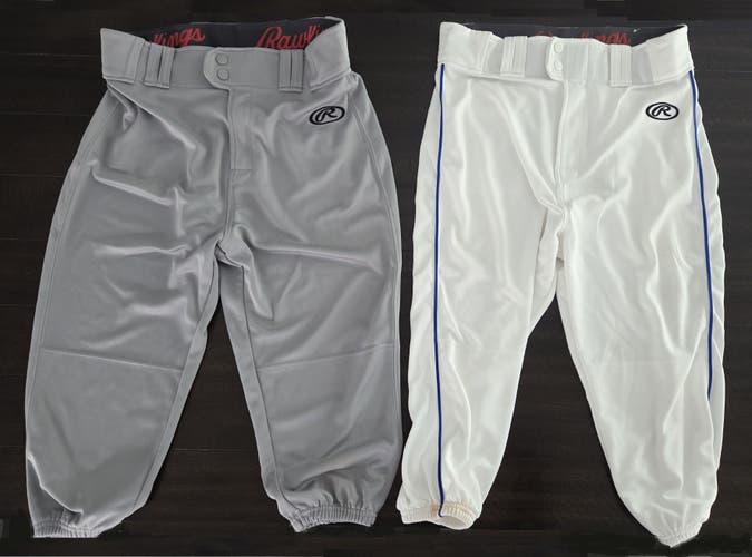 Rawlings Pro 150P Knickers Baseball Pants - Mens M - 2 Pair