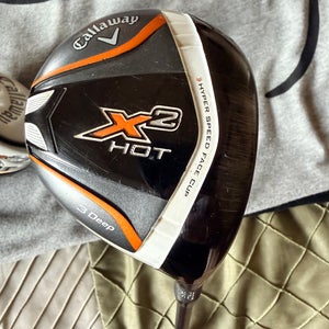 Men's 2014 Callaway X2 Hot Right Handed Fairway Wood Stiff Flex 3 Wood (Used)
