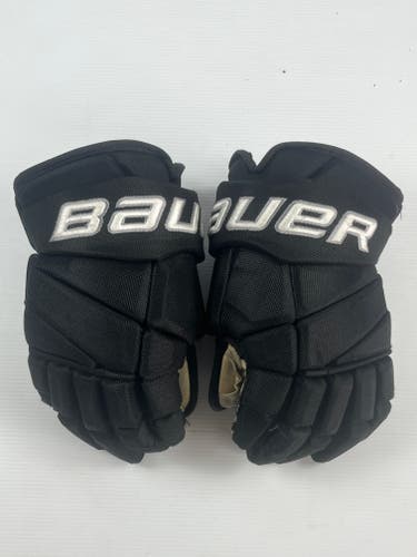 Used 14" Bauer Vapor Pro Team Pro Stock Hockey Gloves - Black/White