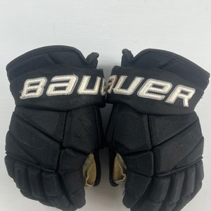 Used 14" Bauer Vapor Pro Team Pro Stock Hockey Gloves - Black/White