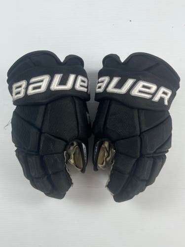 Used 14" Bauer Vapor Pro Team Pro Stock Hockey Gloves - Black/White