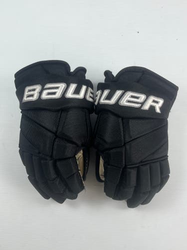 Used 14" Bauer Vapor Pro Team Pro Stock Hockey Gloves - Black/White