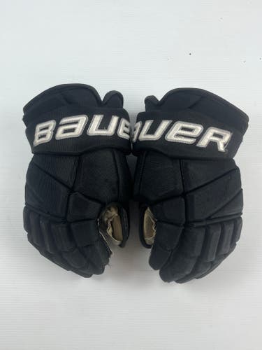 Used 14" Bauer Vapor Pro Team Pro Stock Hockey Gloves - Black/White