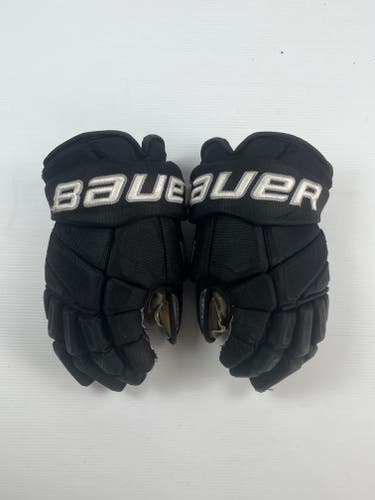 Used 14" Bauer Vapor Pro Team Pro Stock Hockey Gloves - Black/White