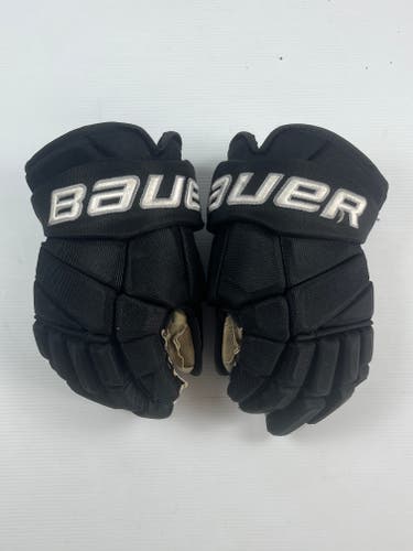 Used 14" Bauer Vapor Pro Team Pro Stock Hockey Gloves - Black/White