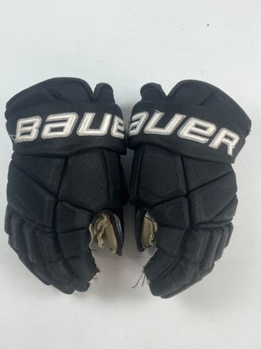 Used 14" Bauer Vapor Pro Team Pro Stock Hockey Gloves - Black/White