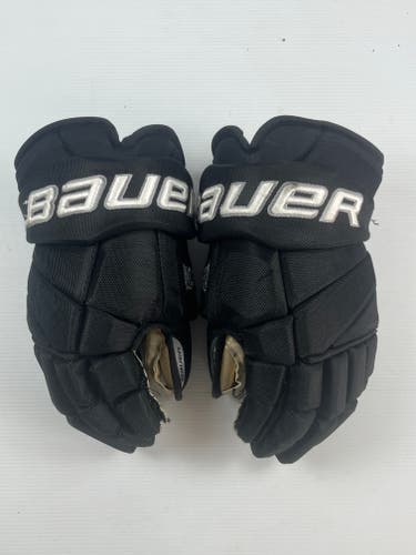 Used 15" Bauer Vapor Pro Team Pro Stock Hockey Gloves - Black/White