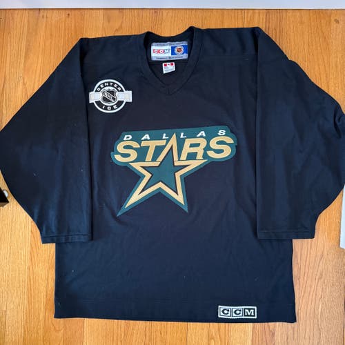 Dallas Stars Vintage '69' Black Practice Jersey Men's Large