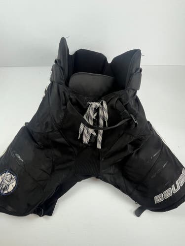 Used Senior Medium Bauer Custom Pro Stock Hockey Pants - Black/White