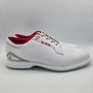 Nike Air Jordan ADG 5 Wide White Red Metallic Silver Golf FQ7874-101 Mens Sz 13