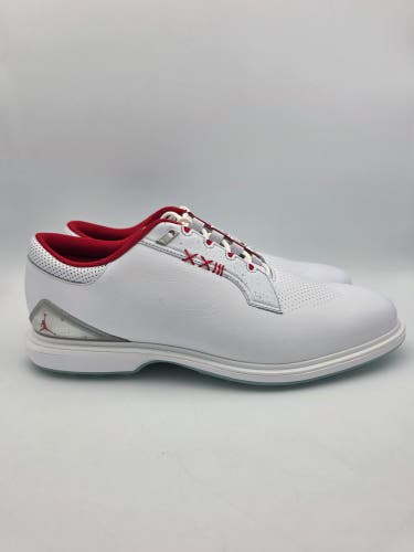Nike Air Jordan ADG 5 Wide White Red Metallic Silver Golf FQ7874-101 Mens Sz 13