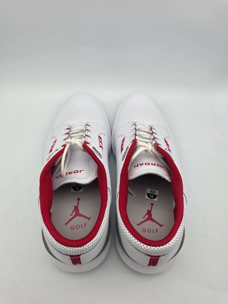 Nike Air Jordan ADG 5 W White Red Metallic Silver Golf FQ7874-101 Mens Size 13 Nike Air Jordan ADG 5 White Fire Red Metallic Silver Men main image 4