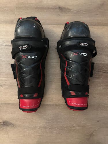 Senior Bauer Vapor X100 15" Shin Pads (Used)