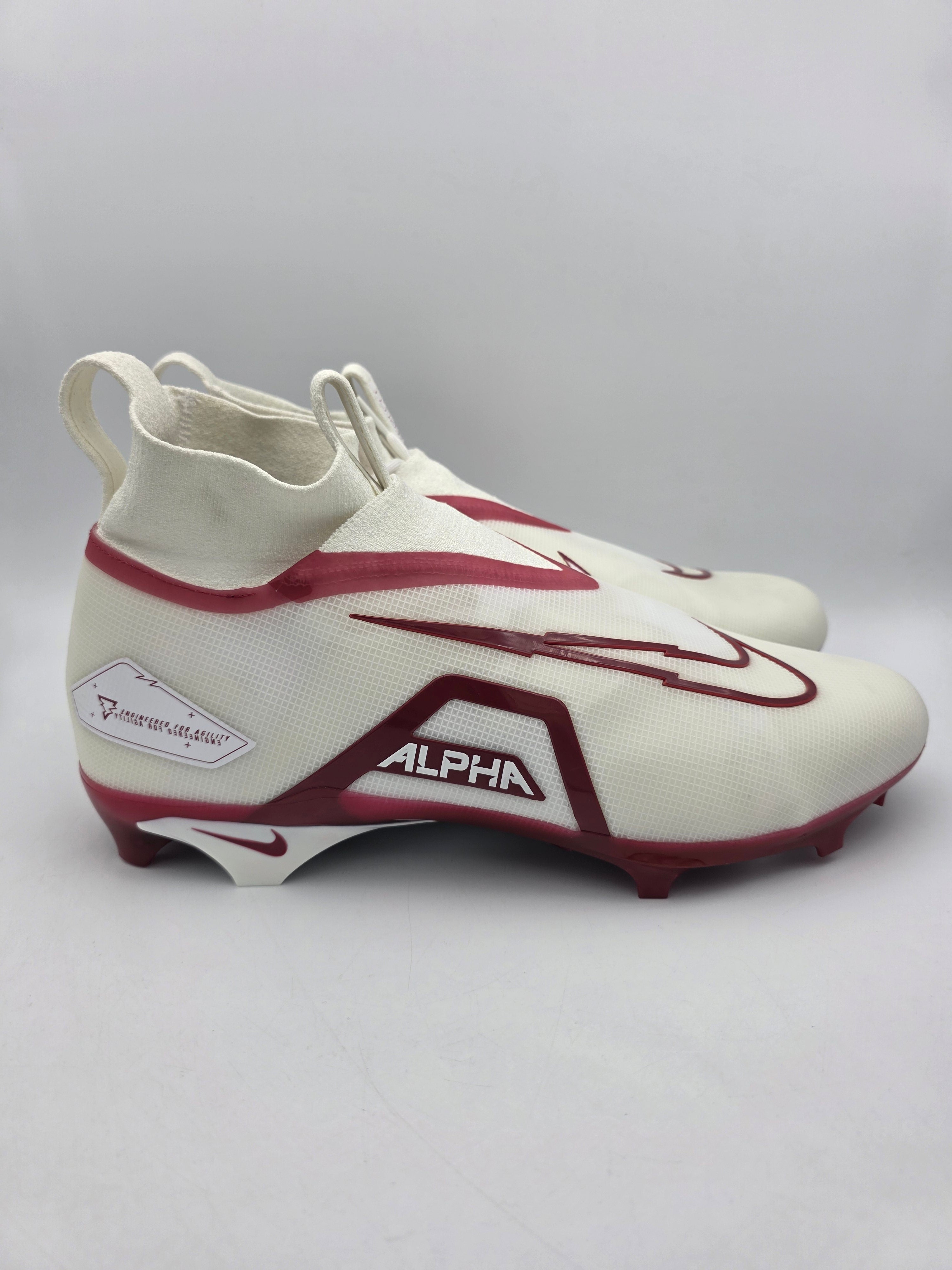 Nike Alpha Menace Elite 3 Football Cleats White Particle Grey Size 14 NWOT 8bd339407d3f24e7_original.webp main image 4