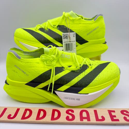 Adidas Adizero Prime X 3.0 Strung Running Lemon Yellow JI2981 Men's 9.5 NWT

New
