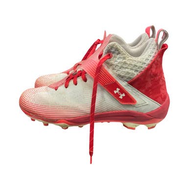 Used Under Armour Adult FB Cleats Red Senior 9.5 11859-S000030380