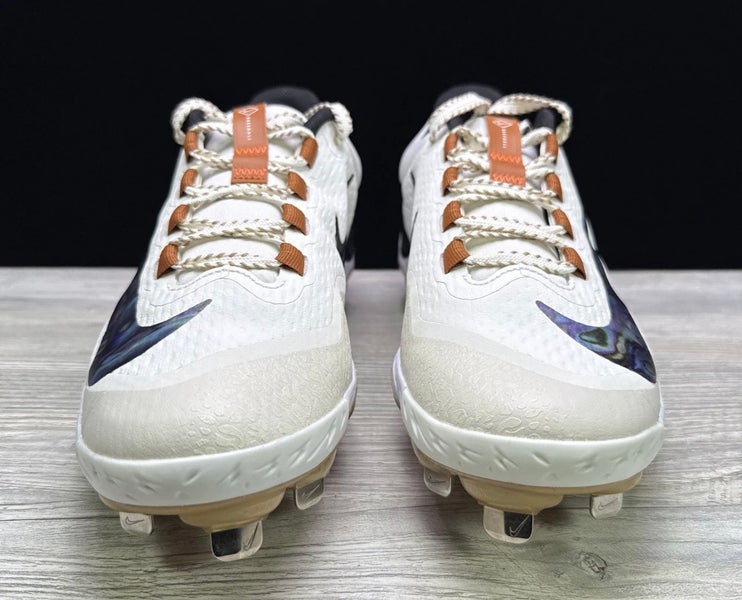 Nike Alpha Huarache Elite 4 Low Baseball Cleats Brown Blue  display picture 3