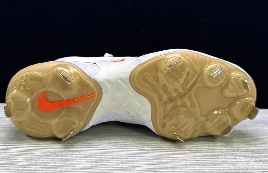Nike Alpha Huarache Elite 4 Low Baseball Cleats Brown Blue  display picture 2