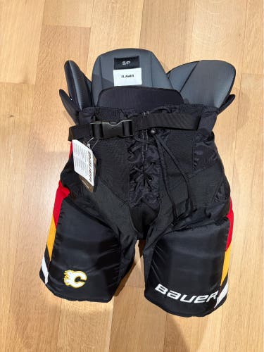 New Pro Stock Bauer Nexus Pro Pants Black Senior Small Calgary Flames Reverse Retro