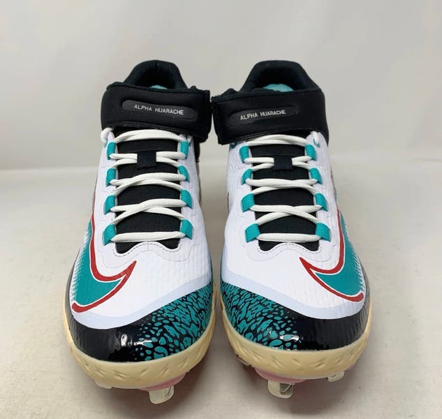 Men\'s Size 14 Nike Alpha Huarache Elite 4 Paul‎ Goldschmidt PE Cleats FZ7344-101 Nike Alpha Huarache Elite 4 High Paul Goldschmidt PE Cleats  main image 4