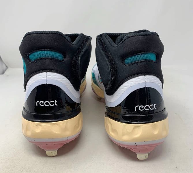 Men\'s Size 14 Nike Alpha Huarache Elite 4 Paul‎ Goldschmidt PE Cleats FZ7344-101 Nike Alpha Huarache Elite 4 High Paul Goldschmidt PE Cleats  main image 3