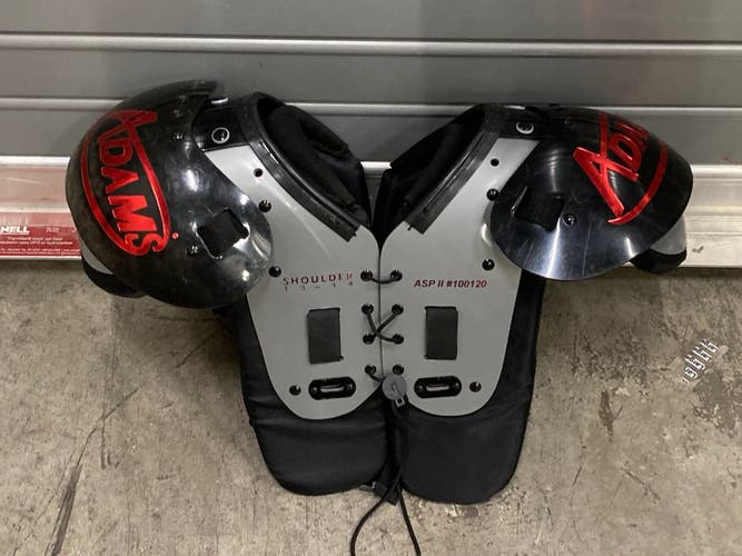 Used Youth Large Adams ASPII Shoulder Pads | 100 - 120 Lbs Recommended