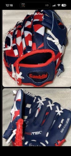 Official Franklin Baseball Tee Ball My First Glove Ages 3+ Digitek 22864-8” BR N