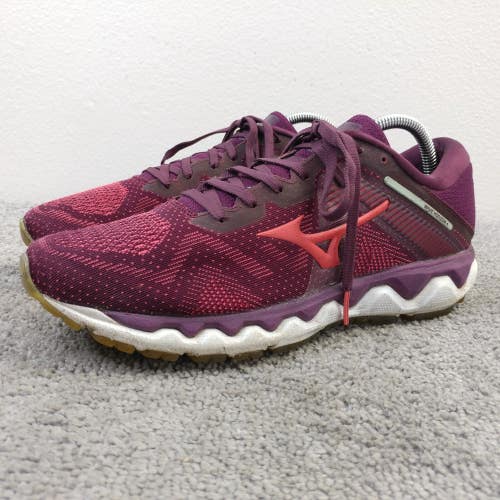 Mizuno Wave Horizon 4 Womens Size 10 Running Shoes Low Top Trainers Burgundy