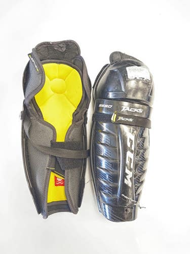 Used CCM TACKS 9550 Senior Shin Guards Black 13" 11860-S000307738