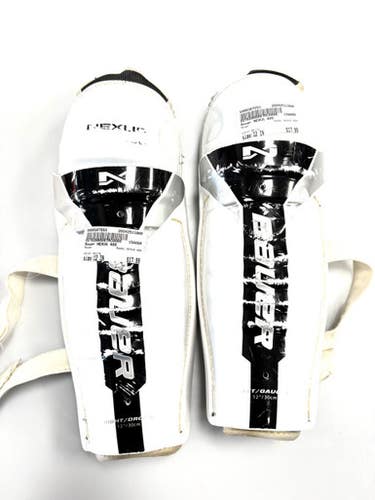 Used Bauer NEXUS 400 Junior Shin Guards White 12" 11860-S000307553