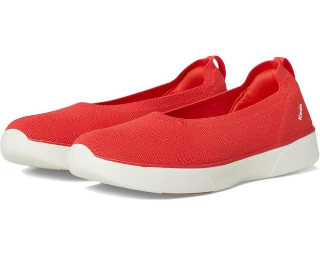 Keds BlissWalk Skimmer Flats Womens 10 Red Slip On Comfort Casual Shoes HAWK2584